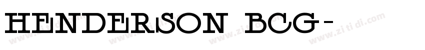 Henderson BCG字体转换